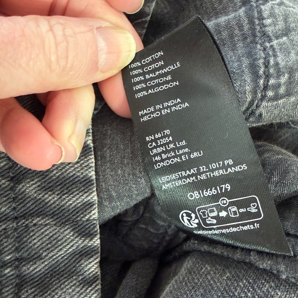 NWT Free People We The Free Madison City Denim Jacket, Washed Black - XS - Picture 9 of 9